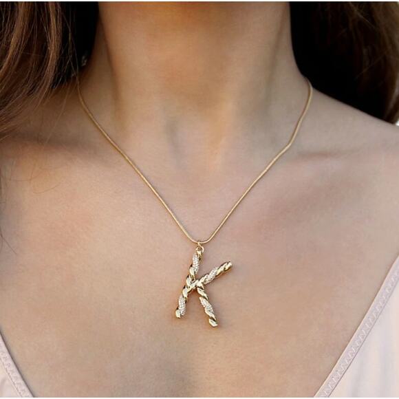 Ettika Women's 18K Gold-plated & Cubic Zirconia Initial T Pendant Necklace - Picture 6 of 6